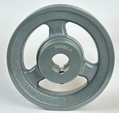 #ad 2AK61 1quot; Sheave Pulley 2 Grooves OD:6quot; ID:1quot; Inch 2AK611 2AK61 x 1 cast iron $59.95