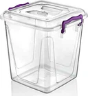 8.5 Litre Plastic Pantry Box Transparent Food storage Container with Clip Handle