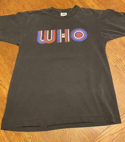 RARE Vintage WHO World Tour Black Graphic Single Stitch 1990s vintage concert t-shirt, vintage, single stitch, B+ condition