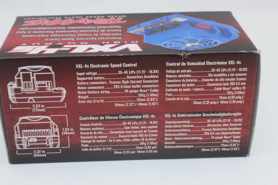 Traxxas  TRX 3465 T  Brushless Regler Velineon VXL-4S Wasserdicht NEU in OVP - Bild 3 von 3
