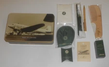 Alitalia Airlines Magnifica Class Amenity Toiletry Kit Douglas DC-3 Tin Box