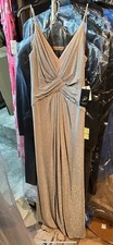 ADRIANNA PAPELL DRESS /NEW WITH TAG/SIZE 6/RETAIL 269/ LONG GOWN/CHAMPAGNE GOLD
