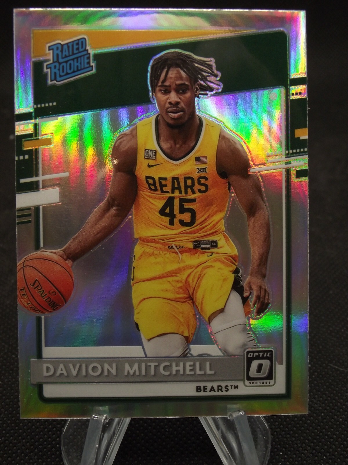 2021-22 Panini Chronicles Draft Picks Holo #210 Davion Mitchell/Donruss Optic