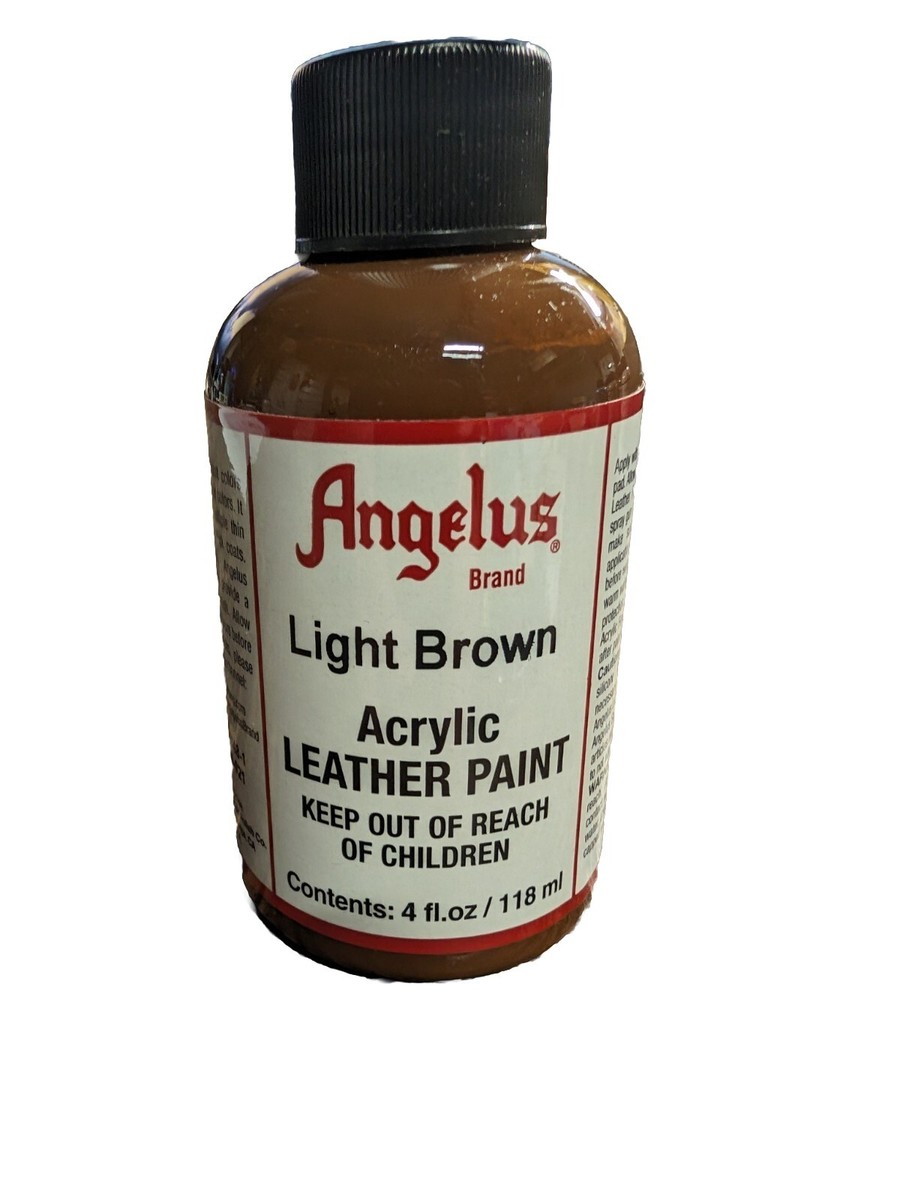 Angelus Acrylic Leather Paint Light Brown Color Oz