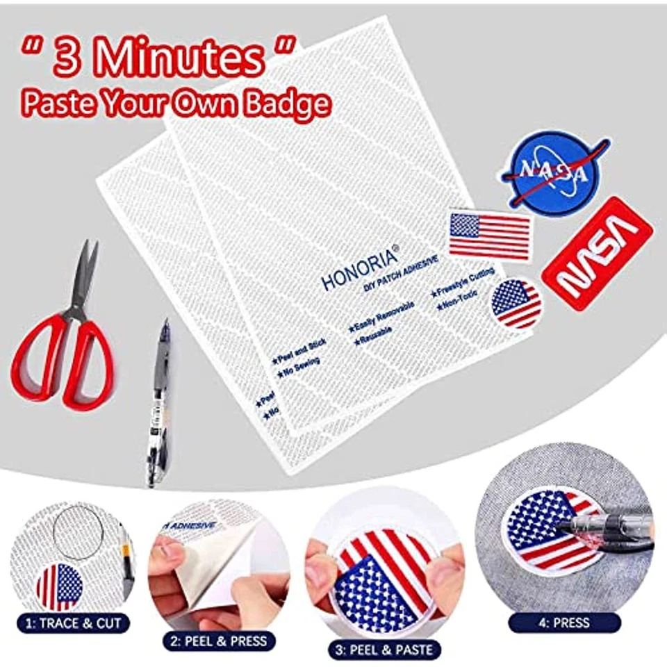 Magic Cut Fit Freestyle Double-Sided Patch Adhesive Kit No Sewing Washable - Image 3 of 4