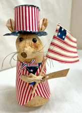Mouse/Red-White-Blue/Fourth of July/Uncle Sam/Primitive/Grunged