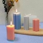 <!--F#f_0-->Geometric Cylinder Candle Silicone Mold DIY Flower Pillar Clay Candle Soap Mold<!--F/-->