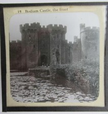 Magic Lantern Slide  Bodiam Castle  (File F22)  please scroll down