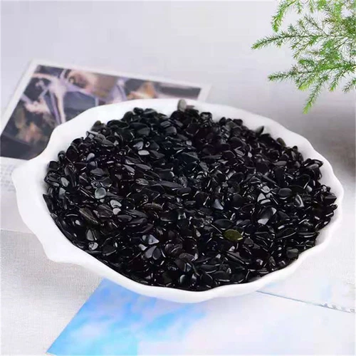 Black Obsidian Crystal Chips BULK 100g-1kg A Grade Natural Gemstone Mini Crystal - Picture 7 of 12
