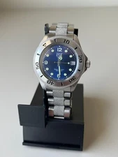 ESQ Esquire Blue and Silver Mens Wrist watch Swiss Made Steel Band 300626 WORKS