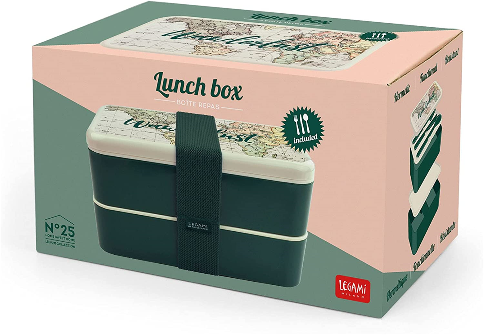 Lunch Box 18x10x10cm  Travel | Legami