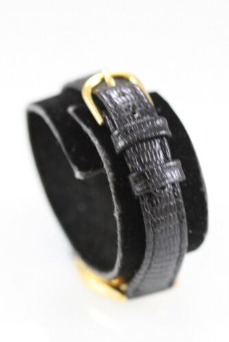 Lorus Watch Women Stainless Gold Steel Leather Black WR Date White Batt Quartz - Picture 3 of 6