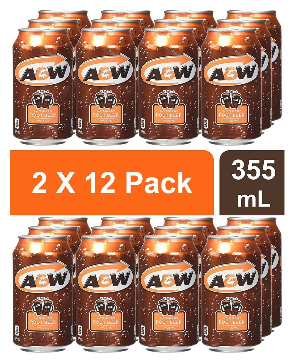 A&W Root Beer (Caffeine Free) 355ml - (2 X Pack of 12) | eBay