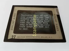 HISTORIC Magic Lantern GLASS Slide IWM REALIZATION THAT ALL WAS OVER GRIPPED THE