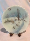 Fenton Art Glass Christmas Classics Series 1979 Edition Hand painted Plate