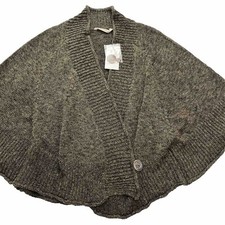 Soft Surroundings Women's Chiang Mai Knit Poncho Cape Size S/M Cardigan Sweater