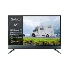 Sylvox 32in RV Google TV 12V Chromecast Voice Remote Control Wifi Bluetooth HiFi