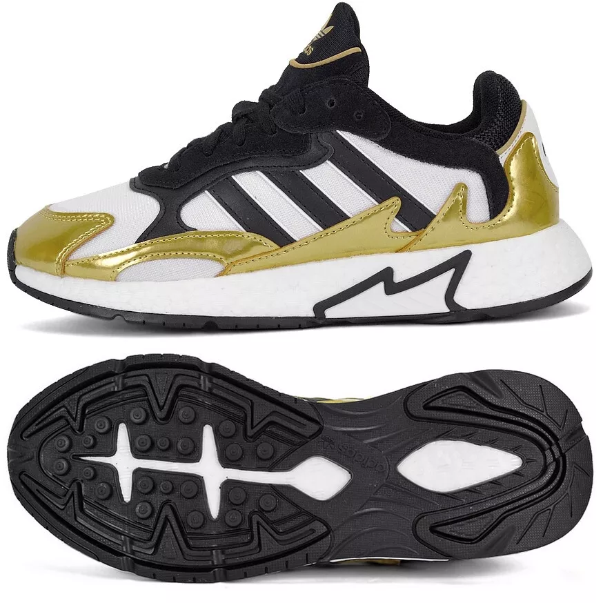 Adidas Tresc Run Y Trainers Kids' Boys' Shoes Girls White/Black/Gold  40 | Ebay