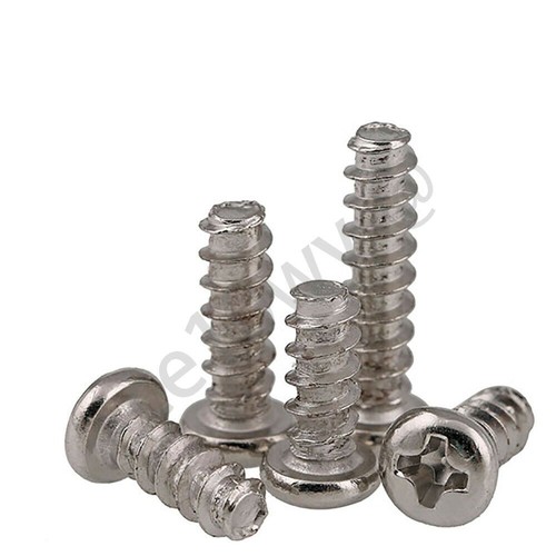 Tornillos autorroscantes de metal Phillips con cabeza de cacerola cola plana - acero enchapado en Ni - Imagen 3 de 6