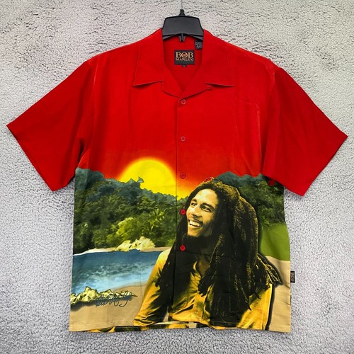 bob marley button shirt