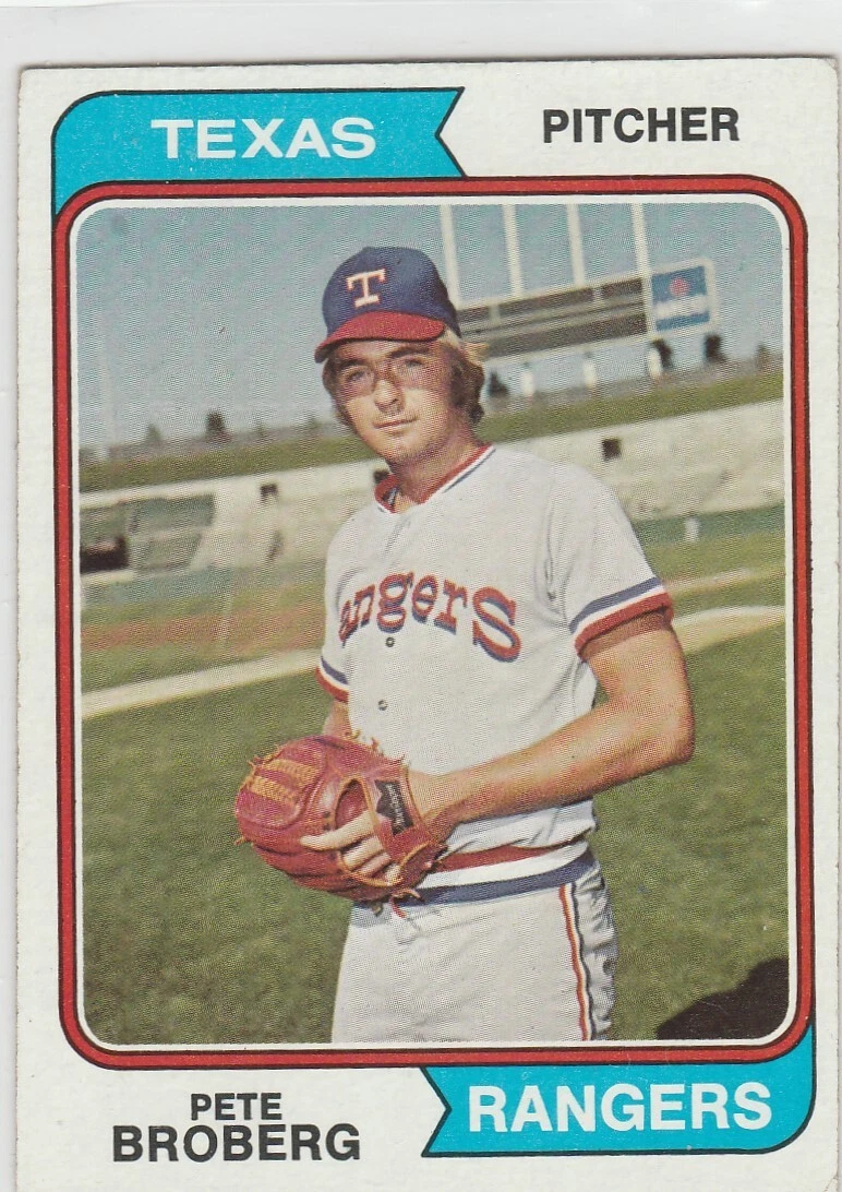 1974 topps #425 Pete Broberg RANGERS