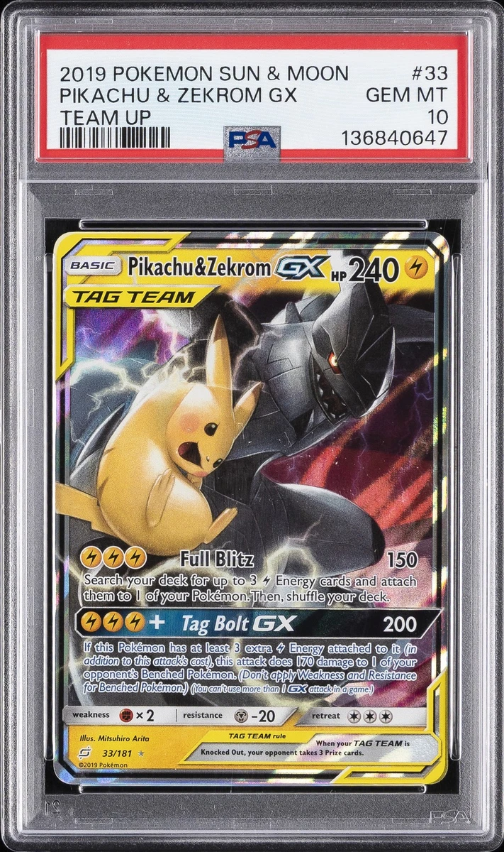 Pikachu Pokémon TCG Sun & Moon Grade 10 Individual Trading Card