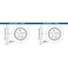 2x ATE BREMSSCHEIBEN 284mm VOLL HINTEN passend für HYUNDAI KONA KIA SELTOS | 24.