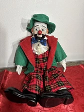 Vintage Porcelain Hobo Clown 20” Doll Emmett Kelly