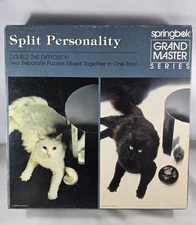 Springbok Hallmark Grand Master B&W Cats Split Personality Jigsaw Puzzle Vintage