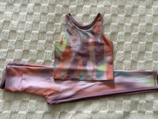 Girls Adidas Matching Set Leggings And Top Size S 7/8 