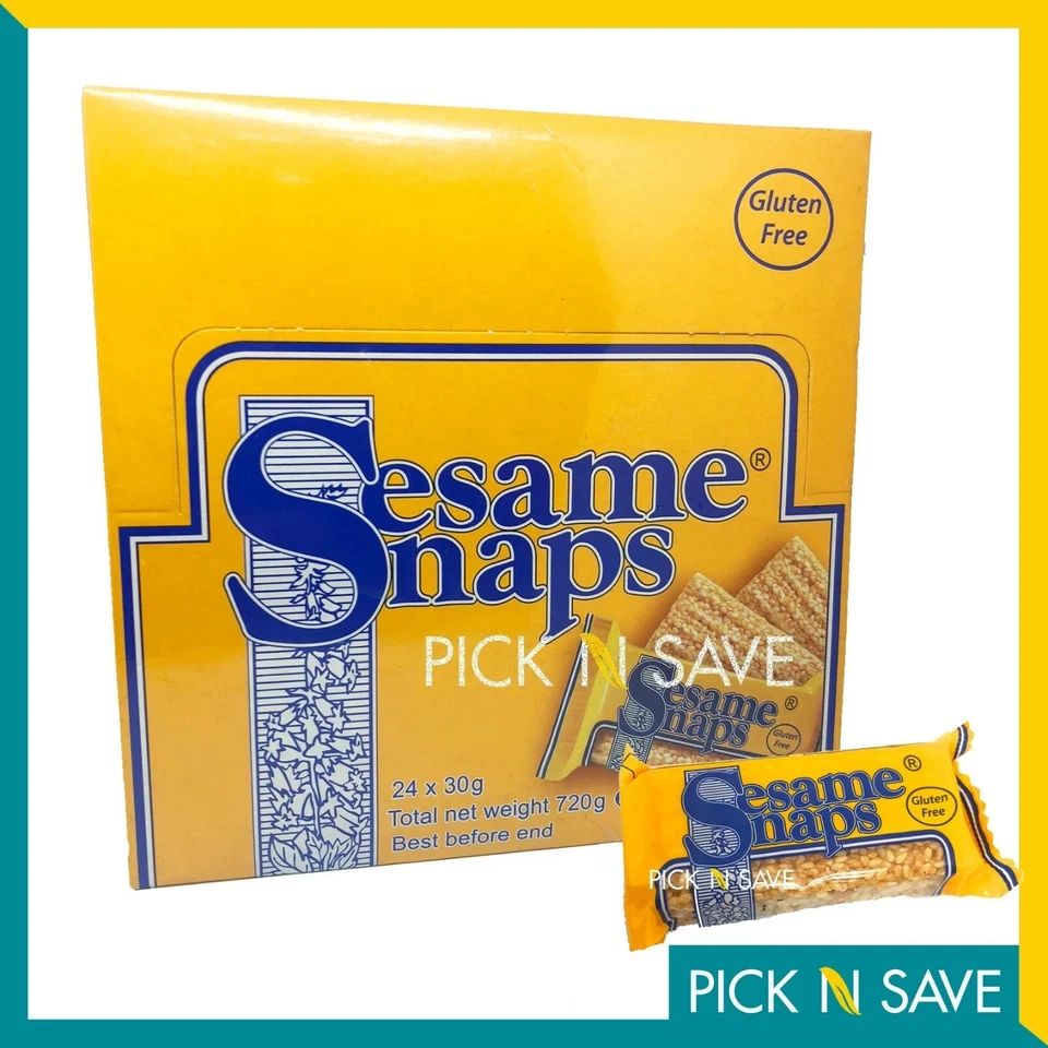 24 x 30g | Sesame Snaps Box | Healthy Snack | Gluten Free | Family Pack! - Image 1 of 1