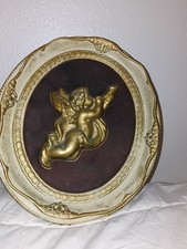 Cherub Plaque Plastic Molding Wall Decor Hang...