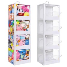 Transparent Dustproof Stuffed Animal Storage - Plushies Storage with Zipper E...