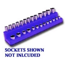 Mechanics Time Saver Neon Blue 26-Hole Socket Organizer (720)