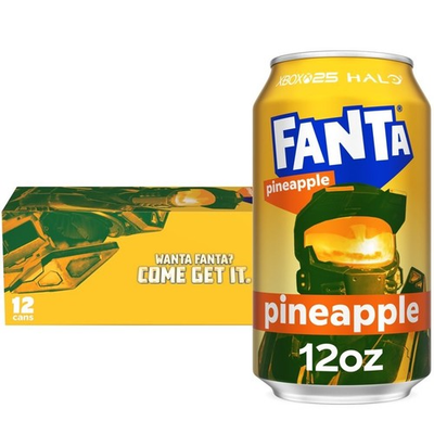 #ad Fanta Pineapple Soda Pop Fridge Pack 12 fl oz 12 Pack Cans Free Shipping $5.27