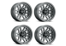 Juego 4 Llantas 16" Vision 355 Manx 2 Overland Gris Satinado 16x8 Llantas 5x5 (5x127) 0mm