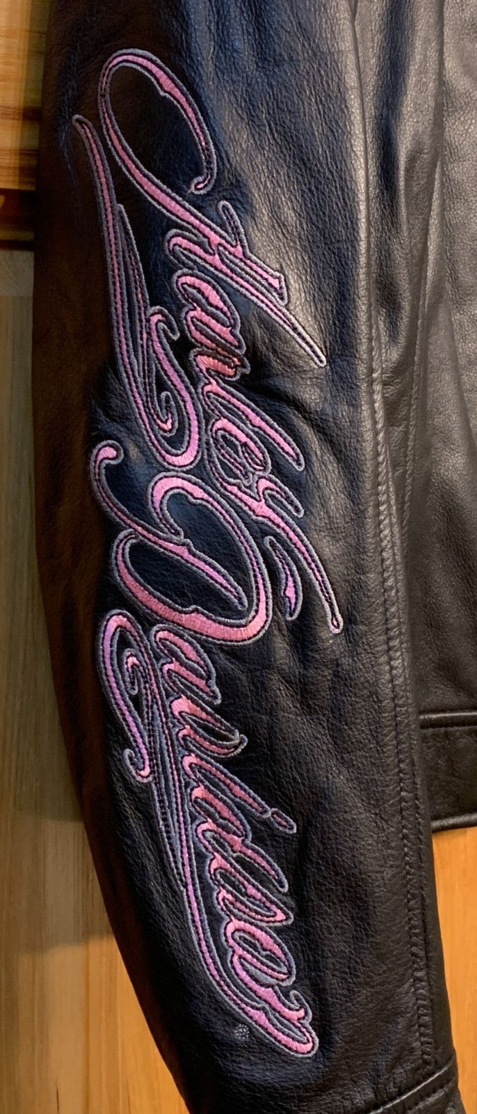 Harley Davidson S BLOOMING SUN Pink Label ROSE WINGS Leather Jacket 97057-11VW image 3