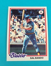 1978 Topps #265 Sal Bando Milwaukee Brewers BASEBALL Card V1