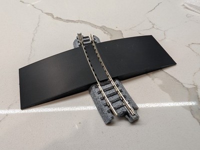 N Scale Railroad Crossing Set for Kato Single Tack  R315 Radius Black/Asphalt