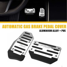 Silver Non-Slip Gas Automatic Brake Foot Pedal Pad Cover Accessories Car Parts