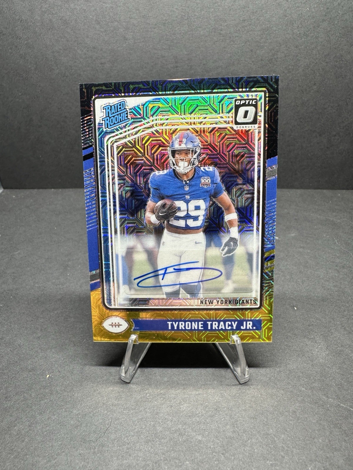2024 Donruss Optic Tyrone Tracy Jr. Rated Rookie Auto Black Gold #20/60