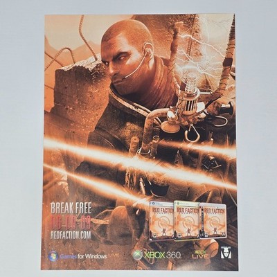 Red Faction Xbox 360 PlayStation 3 PS3 PC Break Free Print Ad/Poster