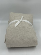 New Pottery Barn European Flax Linen Cotton Duvet Cover, Flax Oatmeal, KING