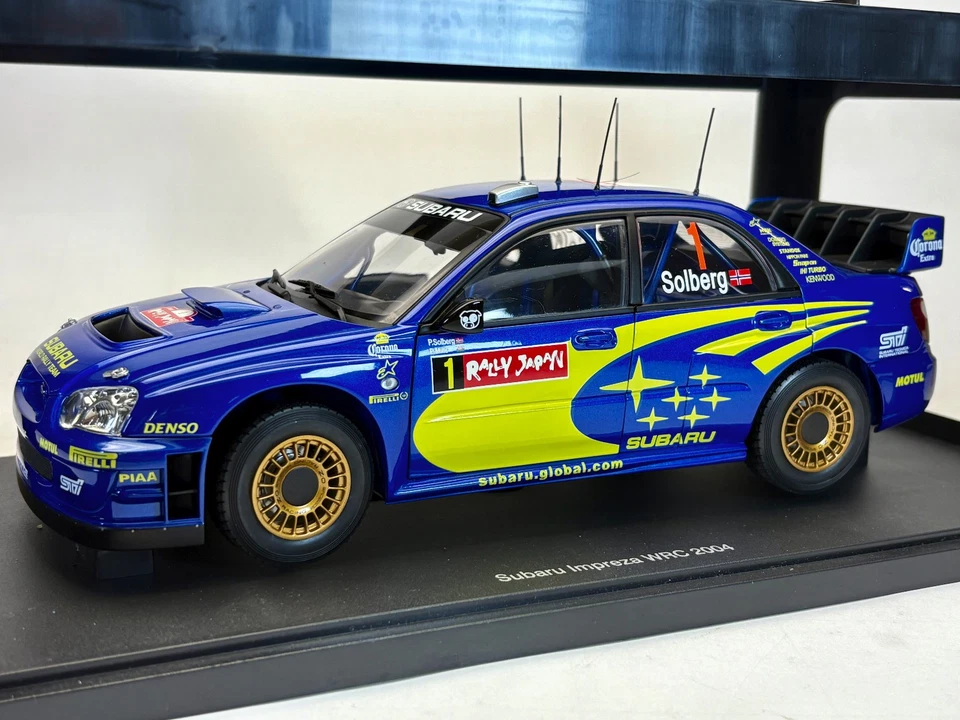1:18 AUTOart Subaru Impreza WRX WRC 2004 Solberg #1 Winner Rally Japan 80492 - Image 3 of 4