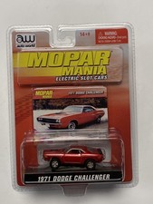 AW 1971 Dodge Challenger Slot Car in Red - SEALED NEW - Mopar Mania Auto World