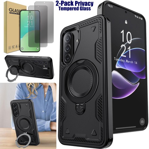 For Samsung A06/A16/A26/A36/A56 Ring Stand Case Cover / Privacy Screen Protector - $13.99
