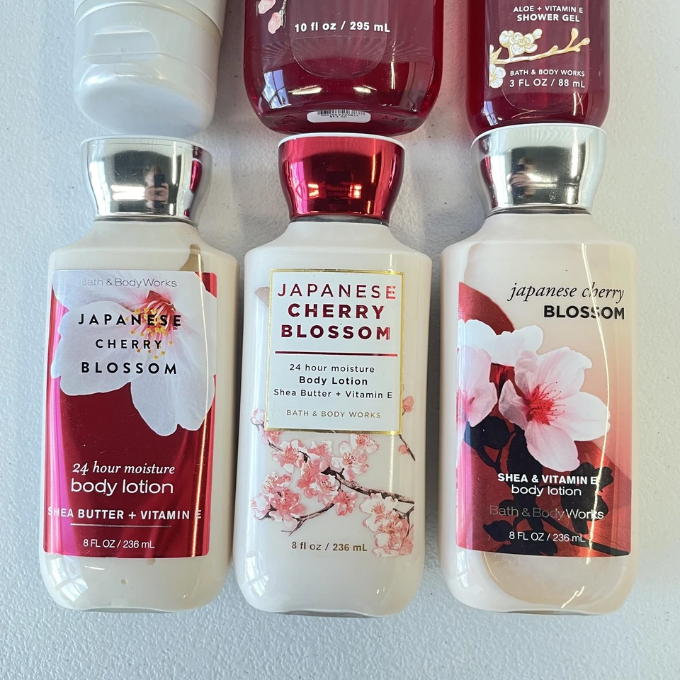 Набор из 6 лосьонов для душа гель крем для тела Bath & Body Works Japanese Cherry Blossom - Изображение 3 из 4