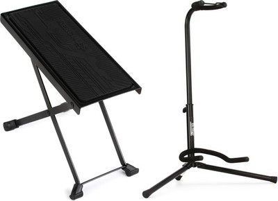 Hercules Stands FS100B Footrest + On-Stage TMP-XCG-4 Value Bundle