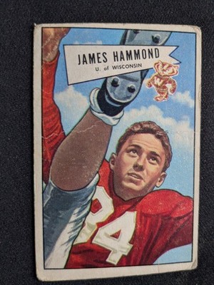 1952 Bowman Small Football Card # 69 James Hammond - Dallas Texans (VG)