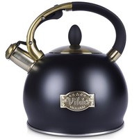 Wasserkessel 3L Schwarz Gold Induktion FlöTenkessel Edelstahl Vilde 199001